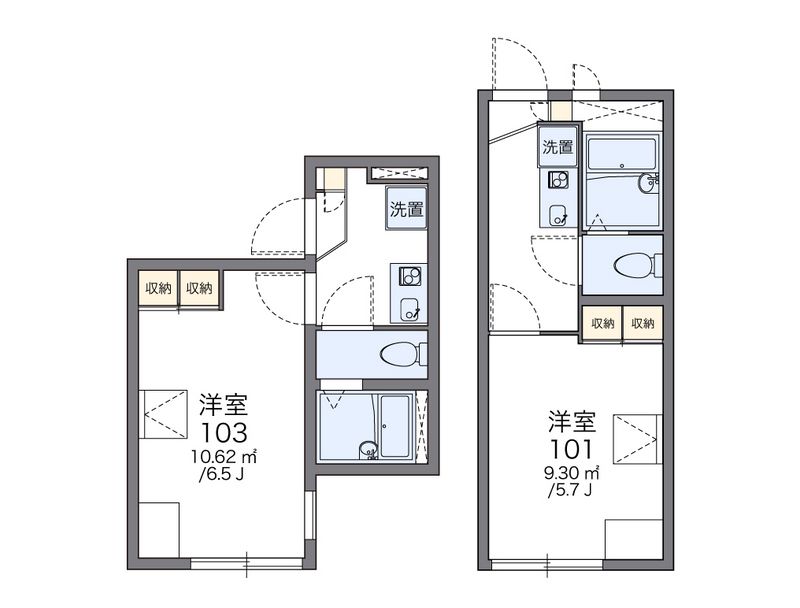 レオパレスシングルフラット梅田 間取図