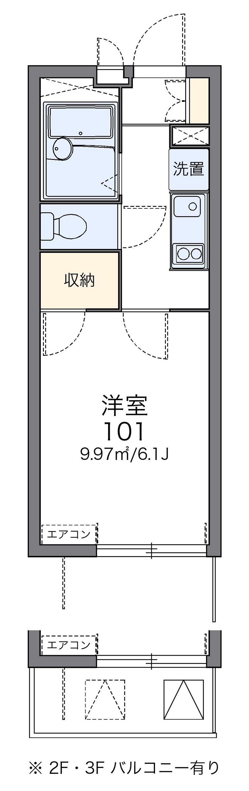 レオパレスＪＮ　Ａ 間取図
