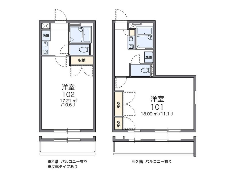 レオパレス八代 間取図