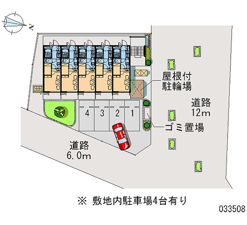 レオパレス北岡公園前 月極駐車場