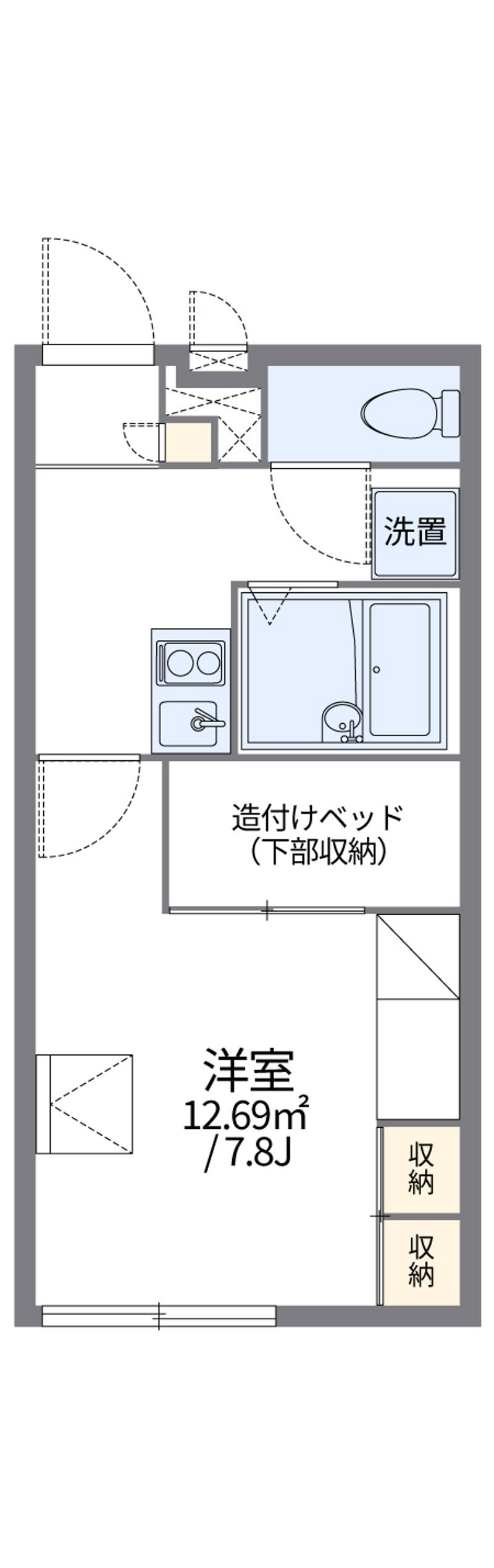 レオパレスヴィラドルチェ白塚 間取図