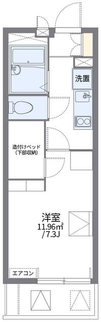 レオパレスカトルセゾン伊奈 間取り図
