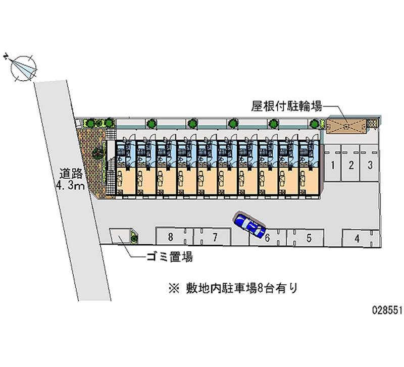 28551 Monthly parking lot