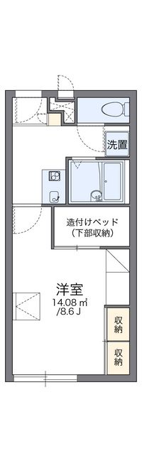 レオパレスアニマリート 間取り図