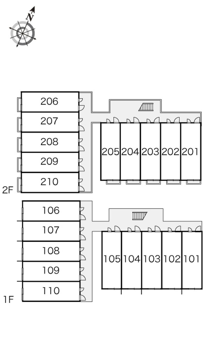 レオパレスヴィラ柏の森 間取配置図