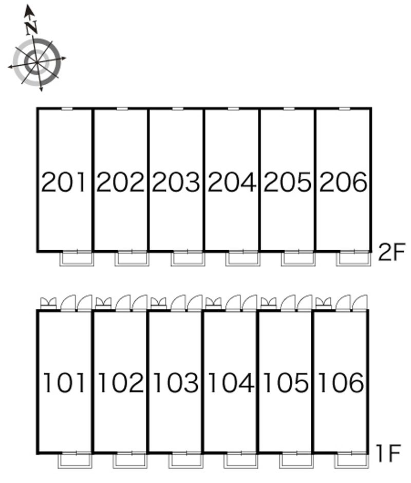 レオパレスグリーンヒル 間取配置図