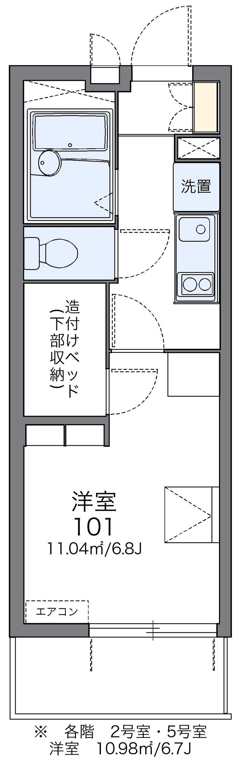 レオパレス瓦町 間取図