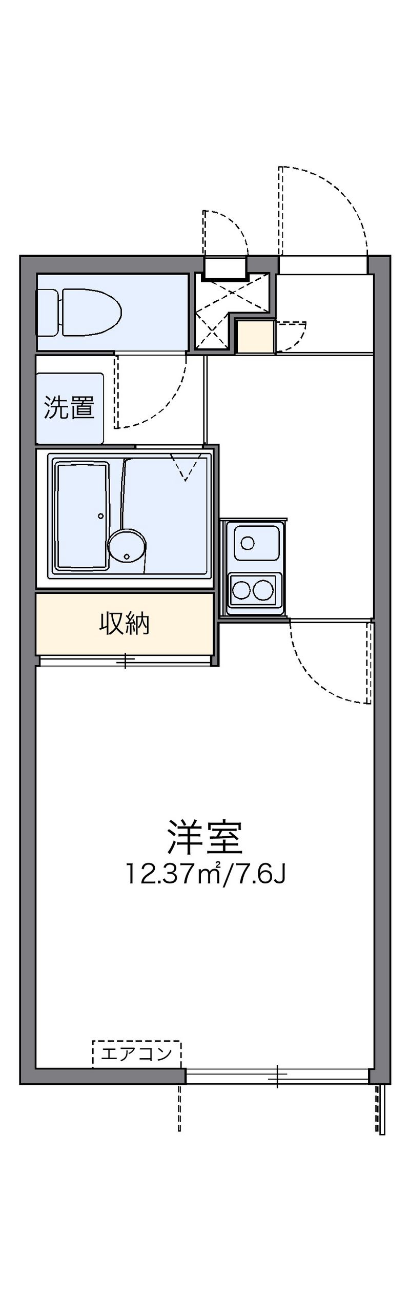 レオパレスマーメイドⅢ 間取図