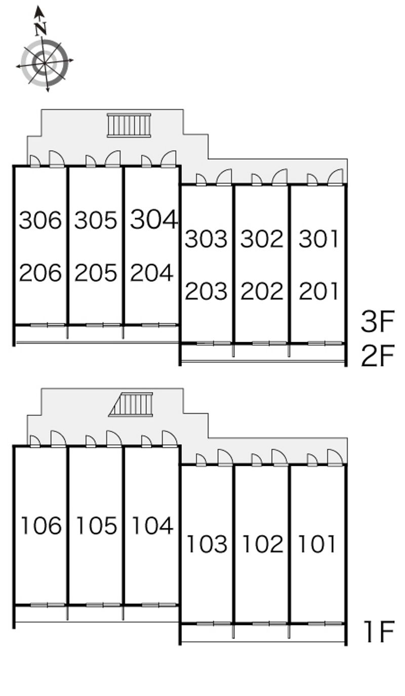 レオパレス妙慶 間取配置図