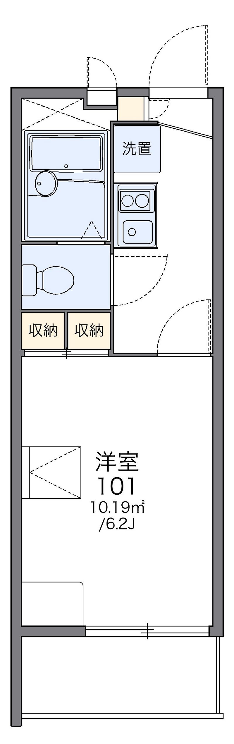 レオパレス城屋敷１１０ 間取図