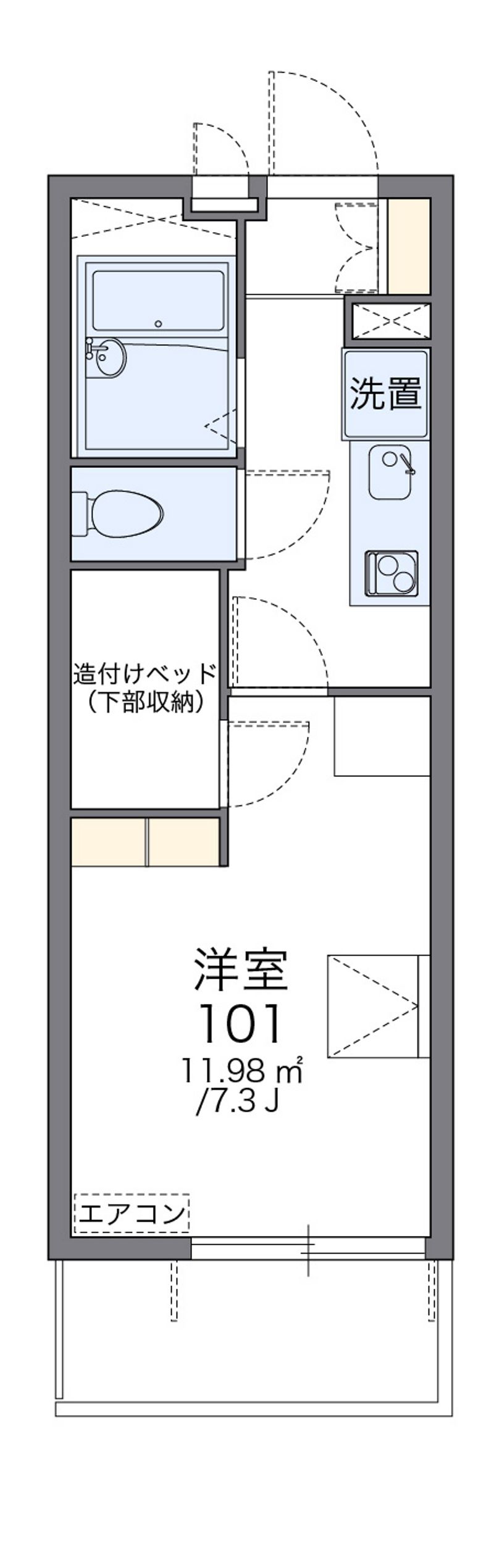 レオパレス華 間取図