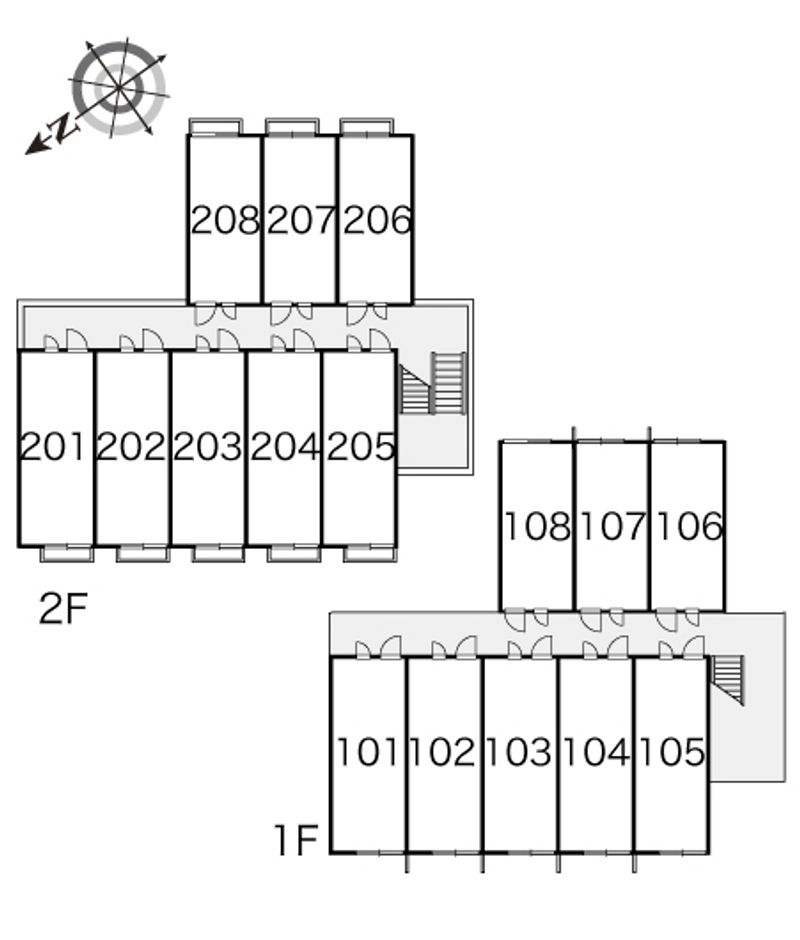 レオパレス西脇ウチダ５号館 間取り配置図