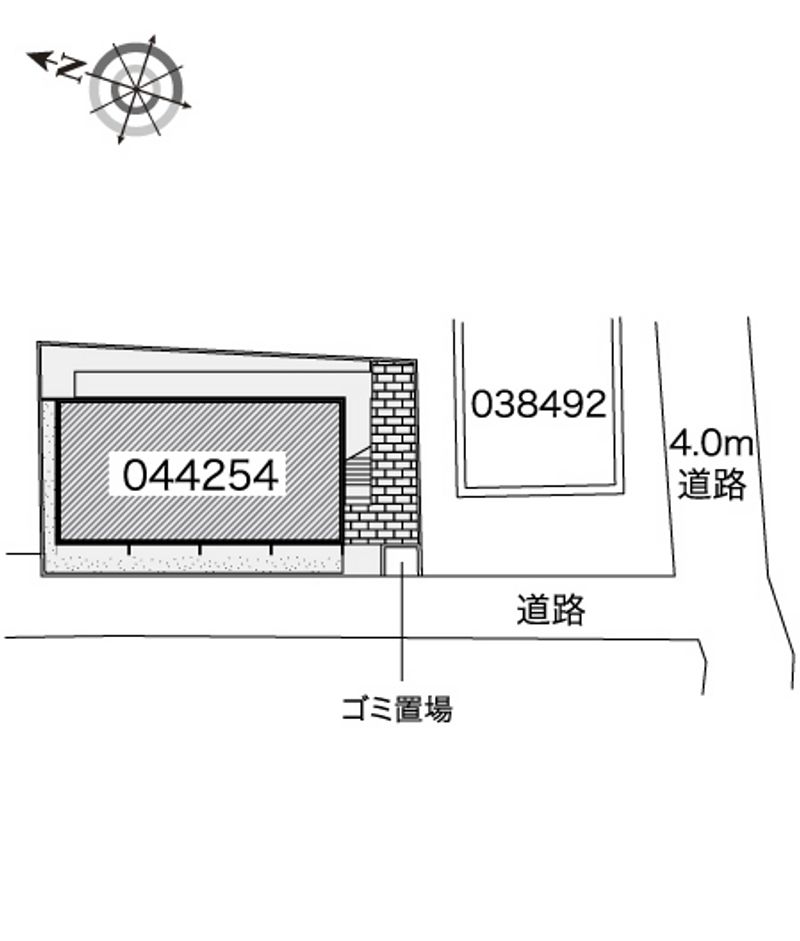レオパレスアクティ魚崎 配置図