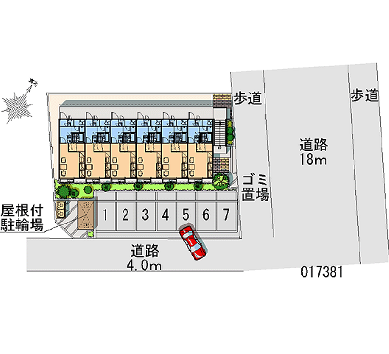 レオパレスファリーナ 月極駐車場