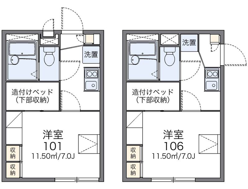 レオパレスラポール 間取図