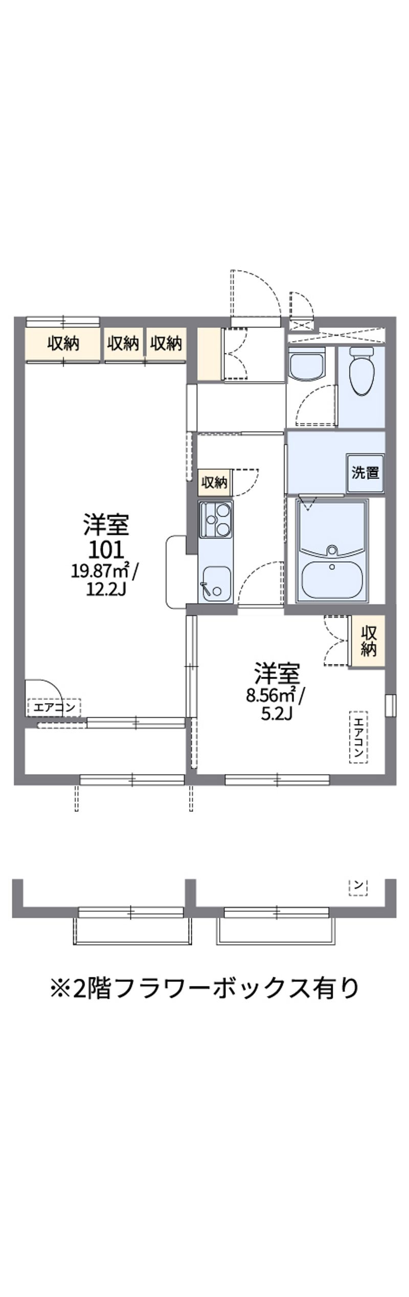 レオパレスコラッジオ 間取図