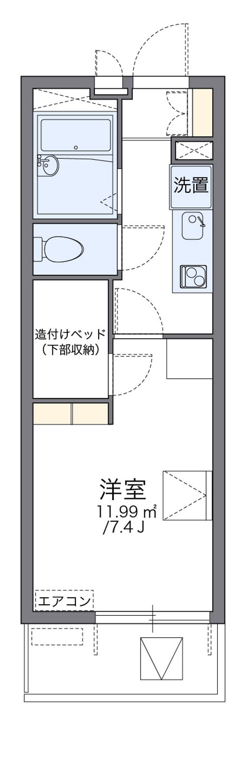 レオパレスせんだん 間取図