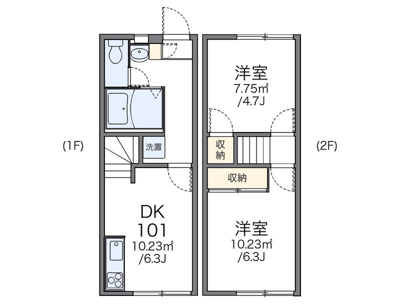 レオパレスたかはな 間取図