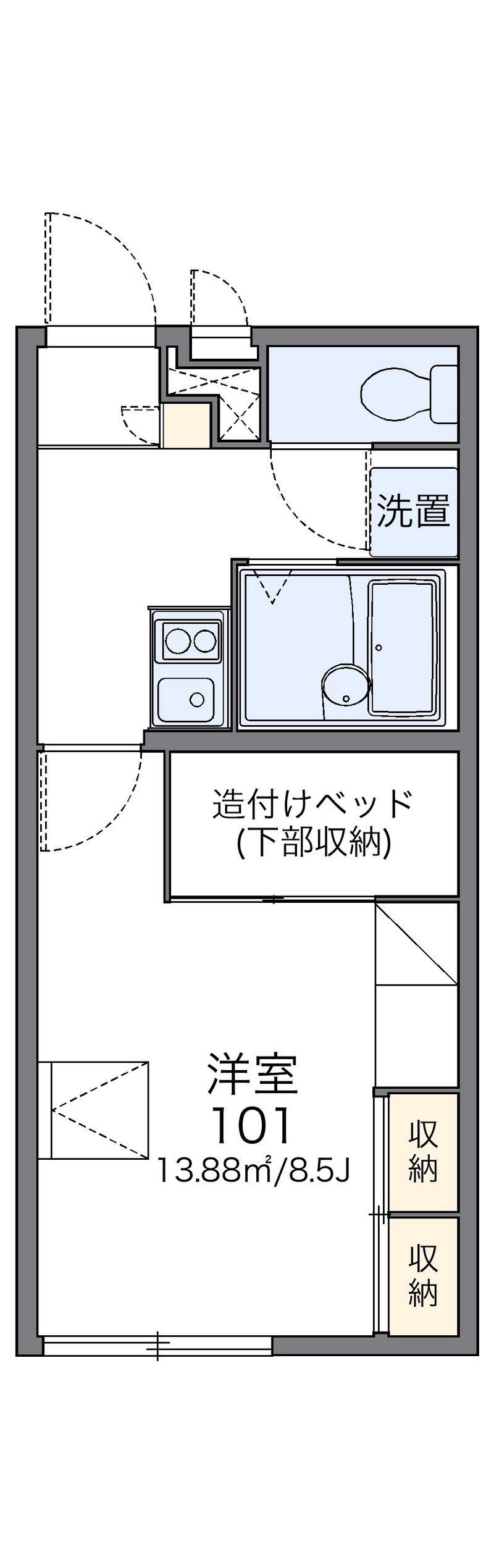 レオパレス大田野 間取図