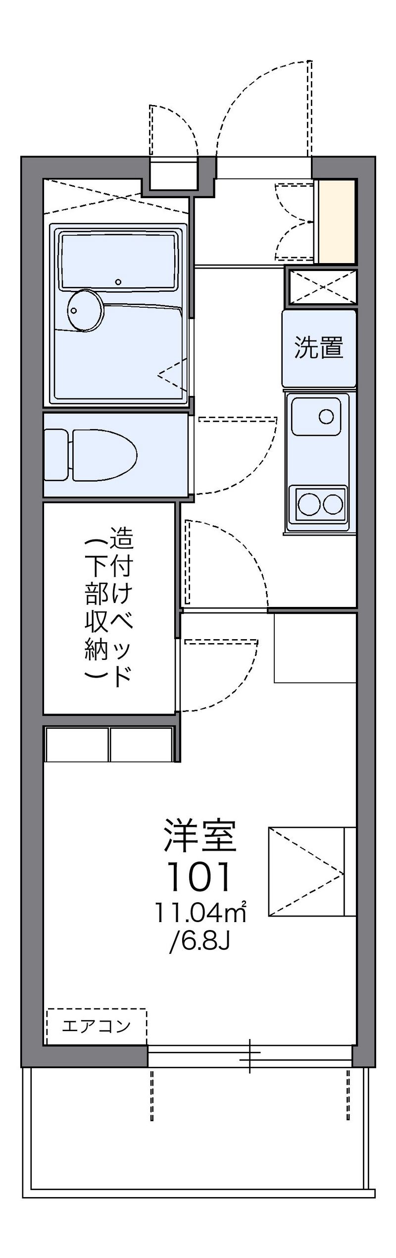 レオパレス寺尾台 間取図