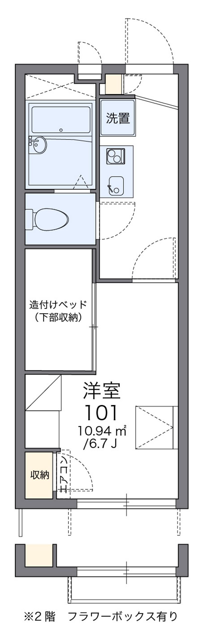 レオパレスアイレックスハイム 間取図