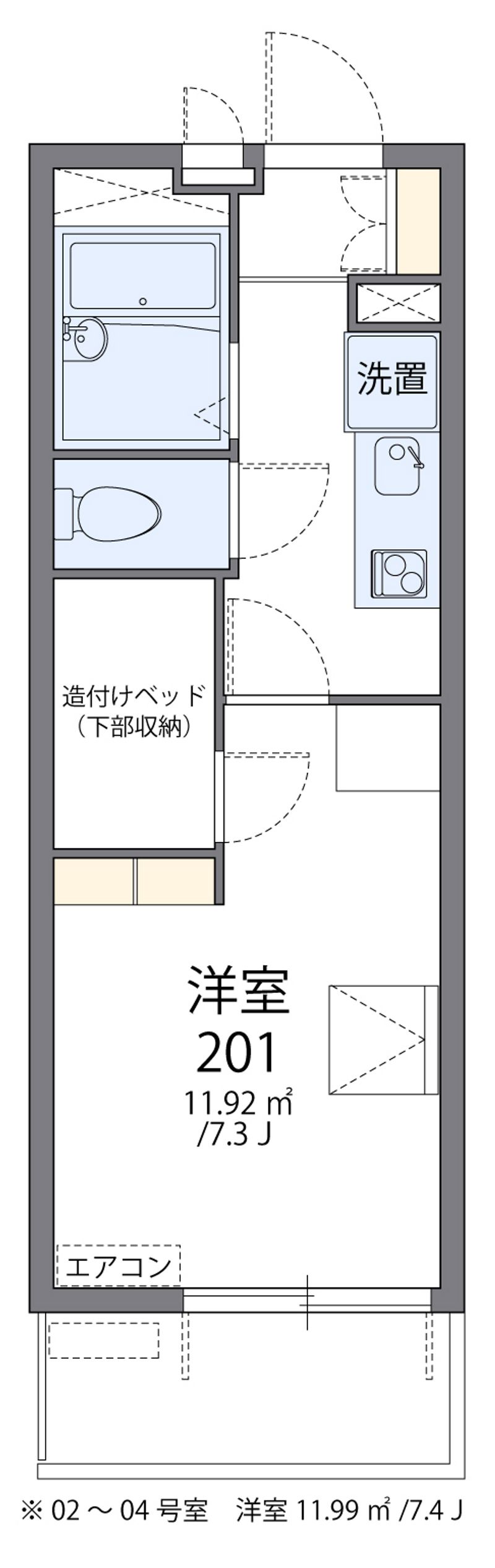 レオパレスイーストヒルズ 間取図