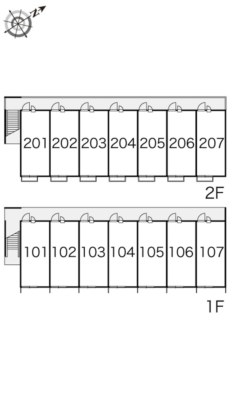 レオパレスセルリアン箱森 間取配置図