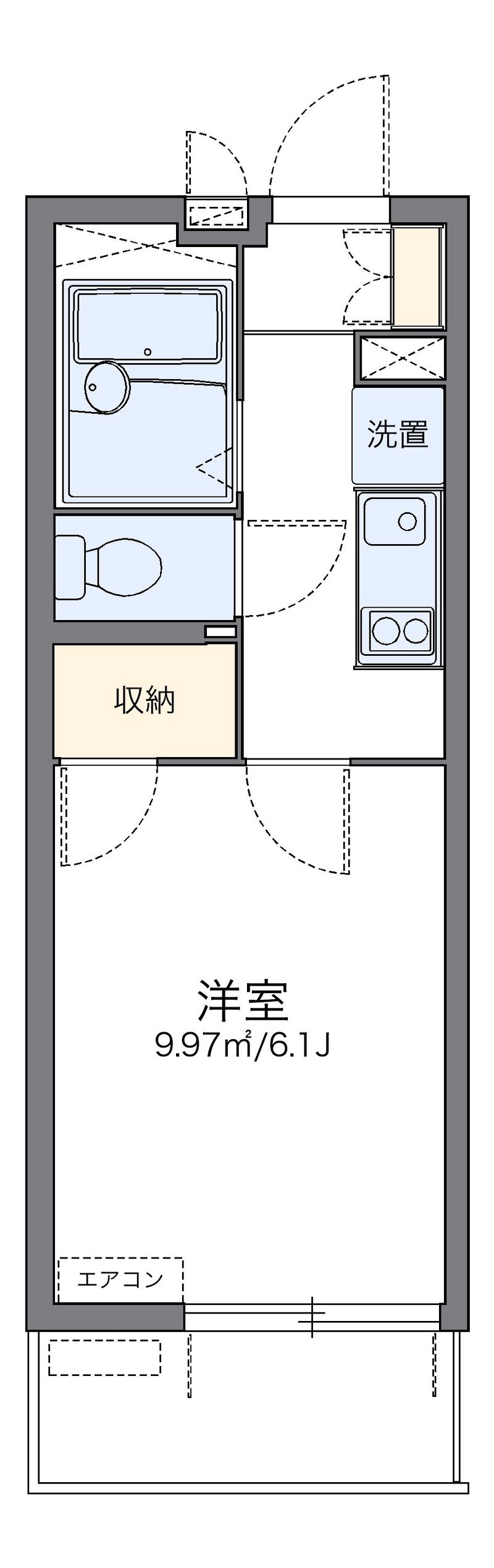 レオパレス郡元Ⅱ 間取図