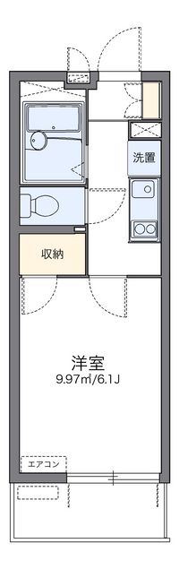 レオパレス郡元Ⅱ 間取り図