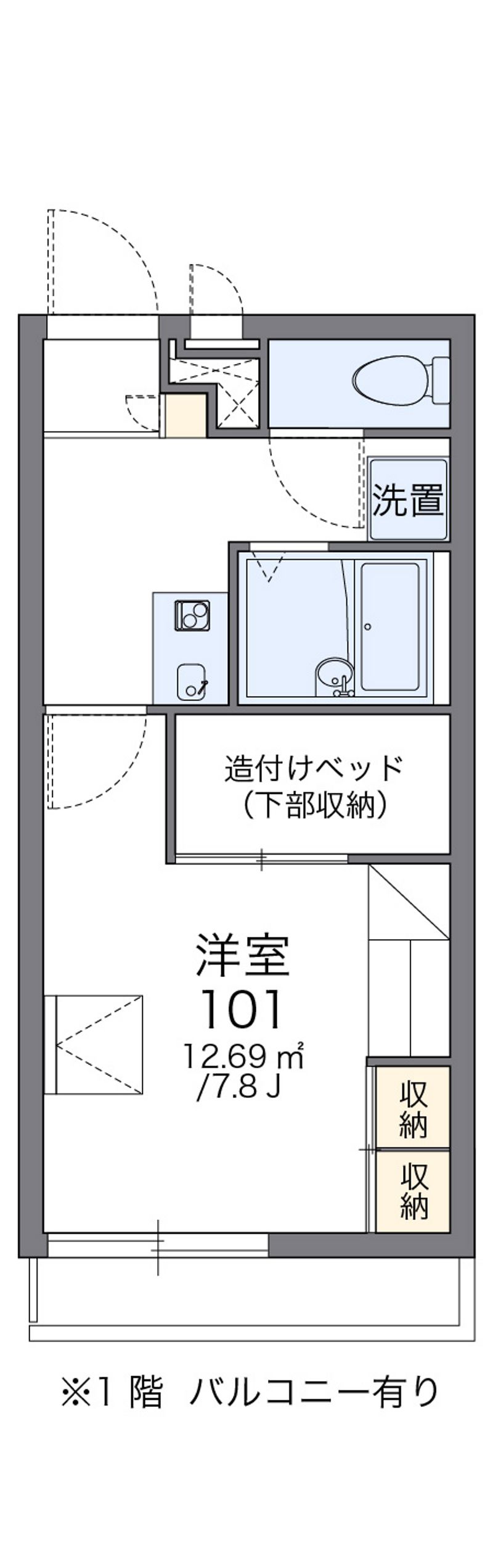 レオパレスベルハイム笠山 間取図