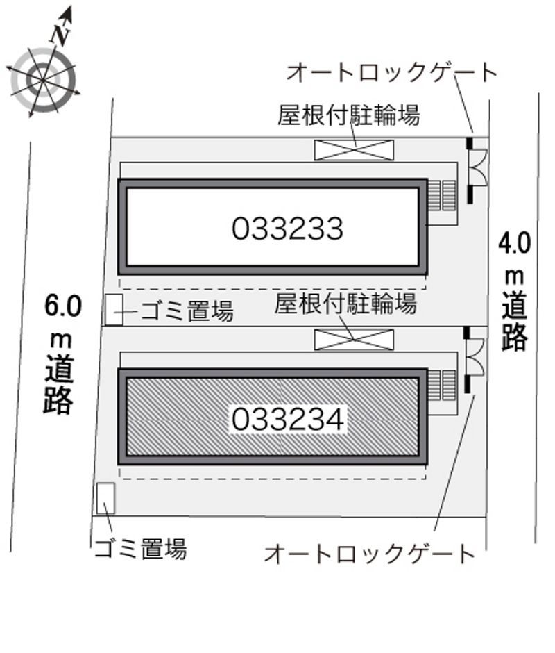 レオパレスＡＬＦＡＣＩＴＹ　Ｋ 配置図