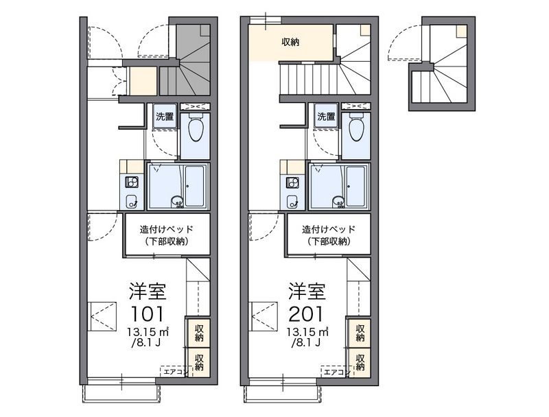 レオパレスまほろば 間取図