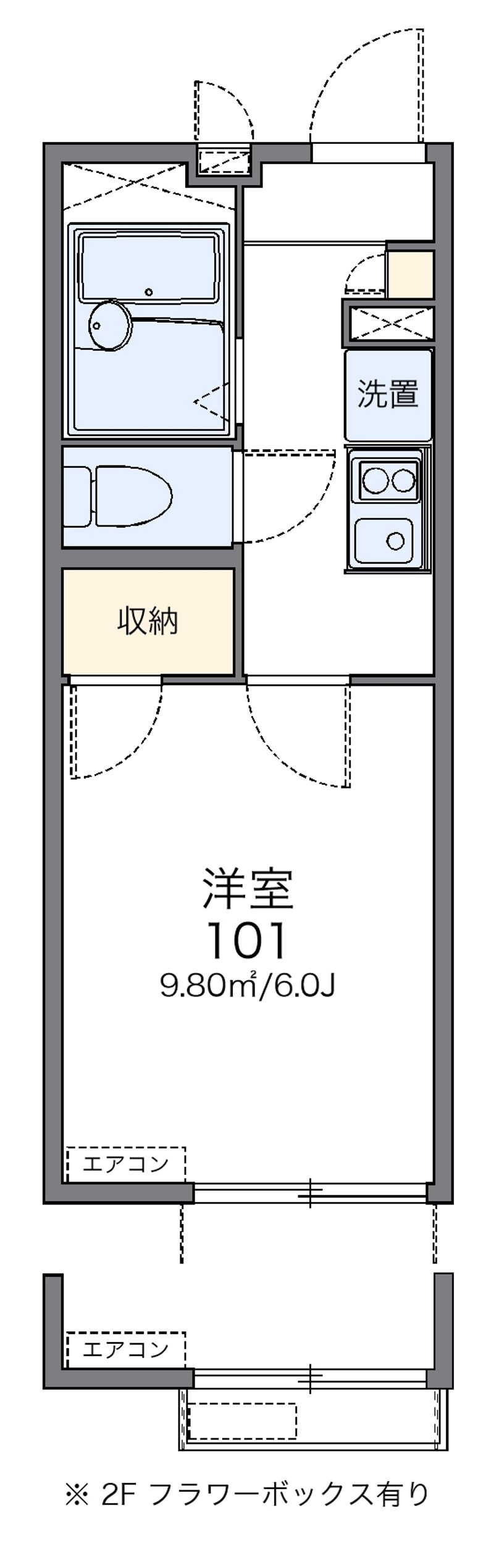 レオパレスハニー　マイヤ 間取図