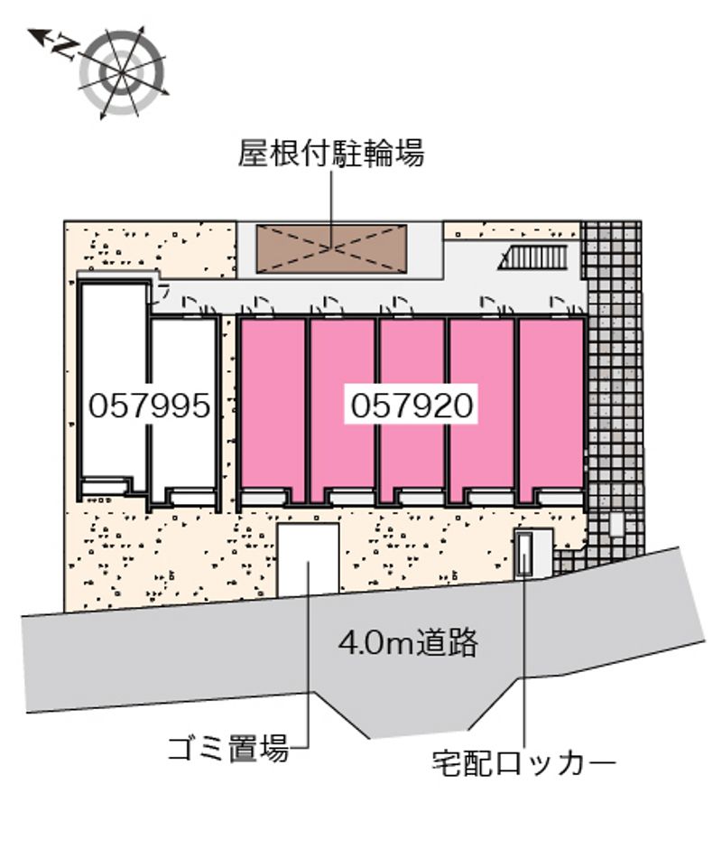 クレイノオカムラハイツ６ 配置図