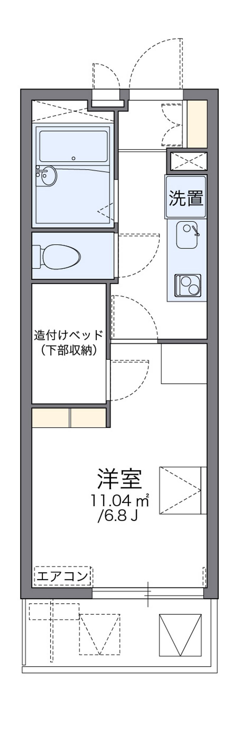 レオパレスよろずまち 間取図