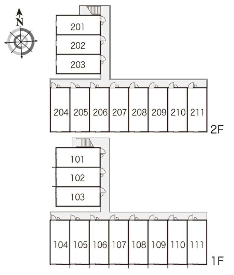 レオパレスＬＡＫＥ　ＣＩＴＹ 間取配置図