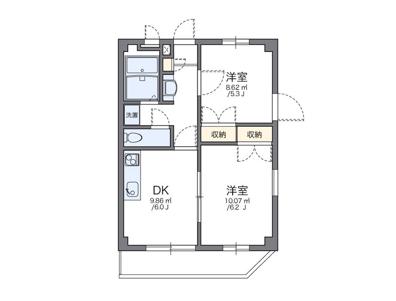 レオパレスフォーチュン 間取図