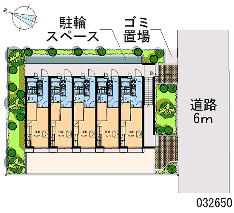 レオパレスハーティハイツ 区画図