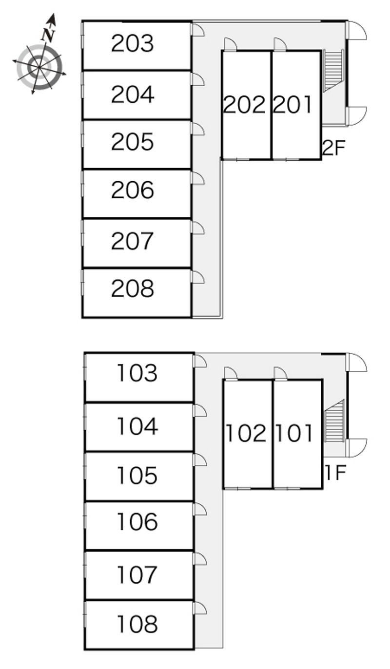レオパレスサザンヒルズ雅 間取配置図