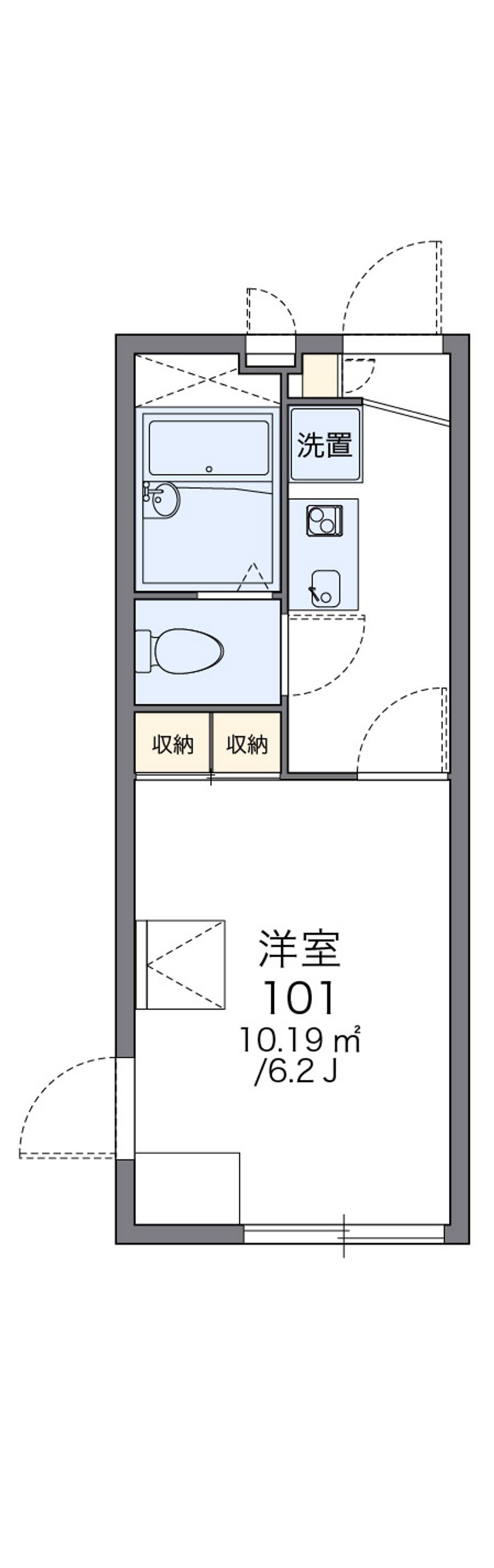 レオパレスサンライズ竹の塚 間取図