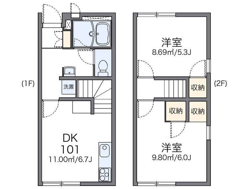 レオパレスファミールＡ 間取図