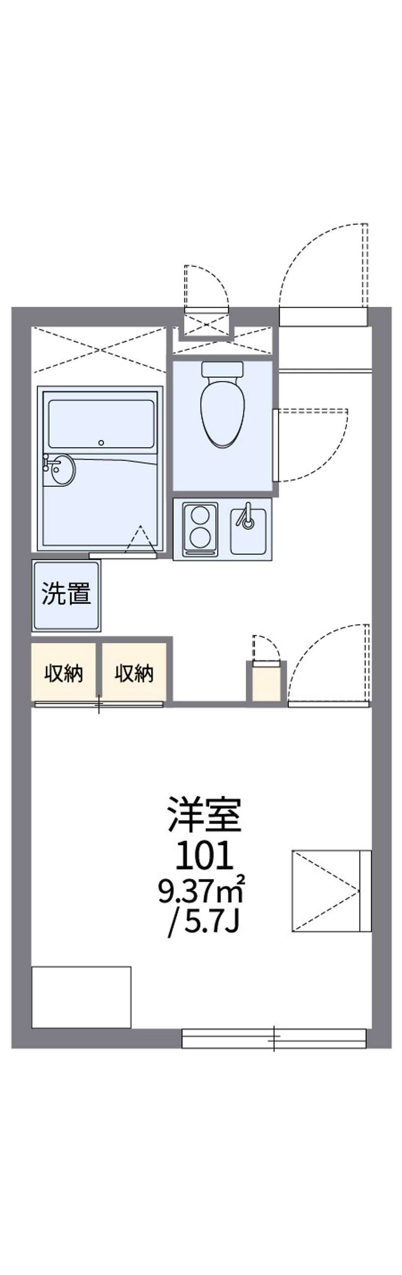 レオパレス千草 間取図
