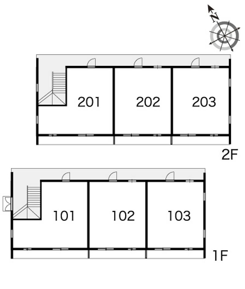 レオパレスウイングＢ 間取配置図