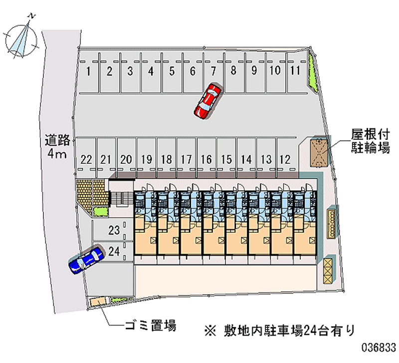 レオパレスモデラーテ 月極駐車場