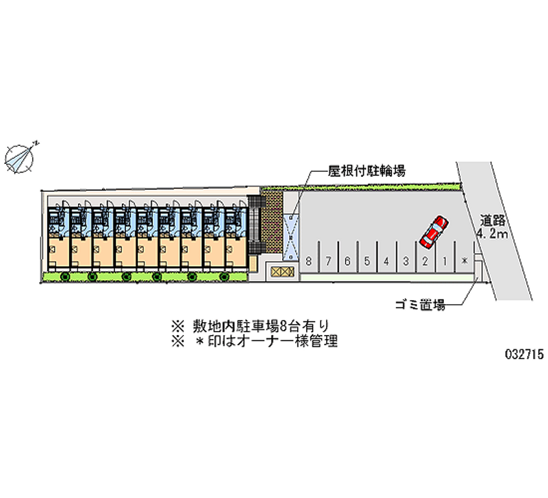レオパレス安清　Ｋ 区画図