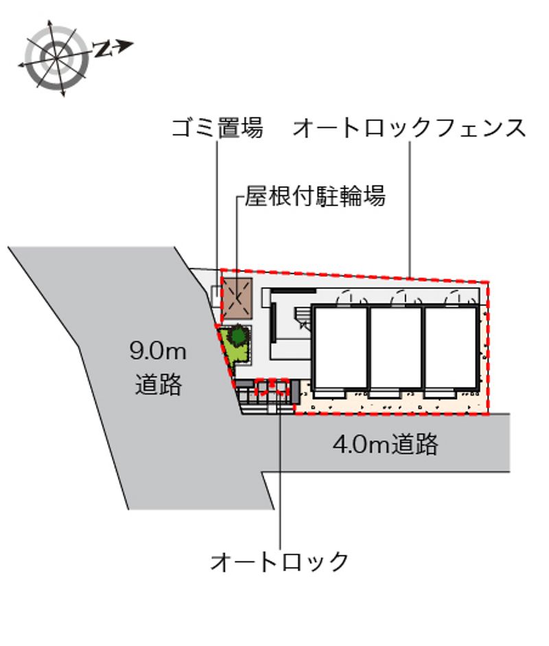 レオパレスフラワーガーデン町屋 配置図