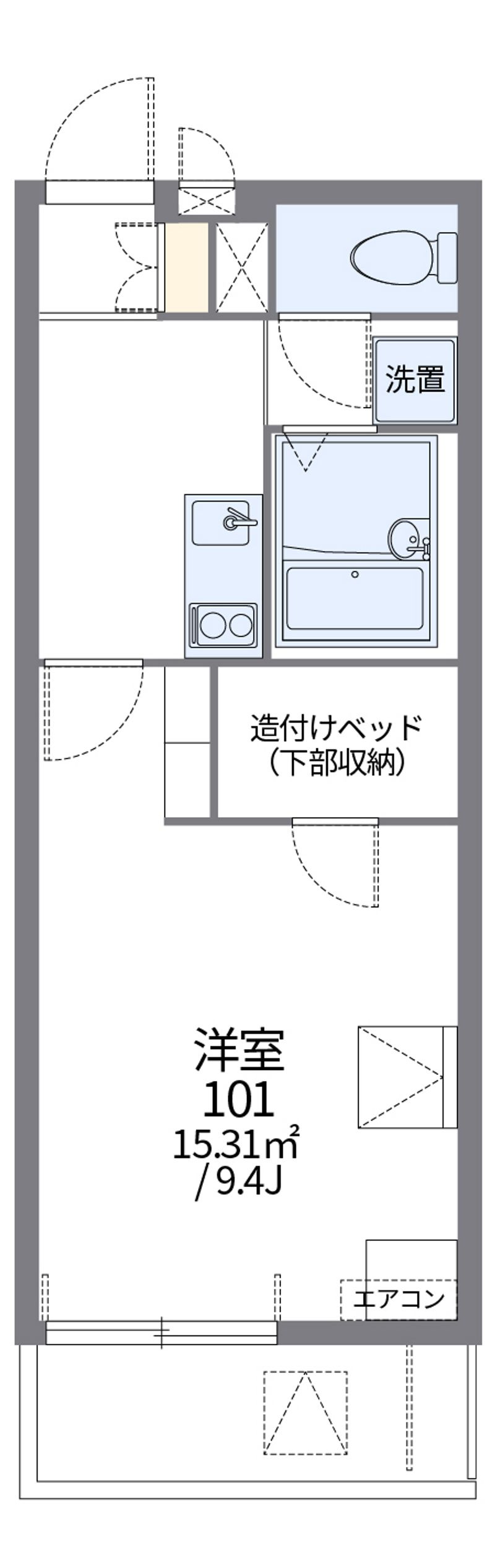 レオパレスセザル 間取図