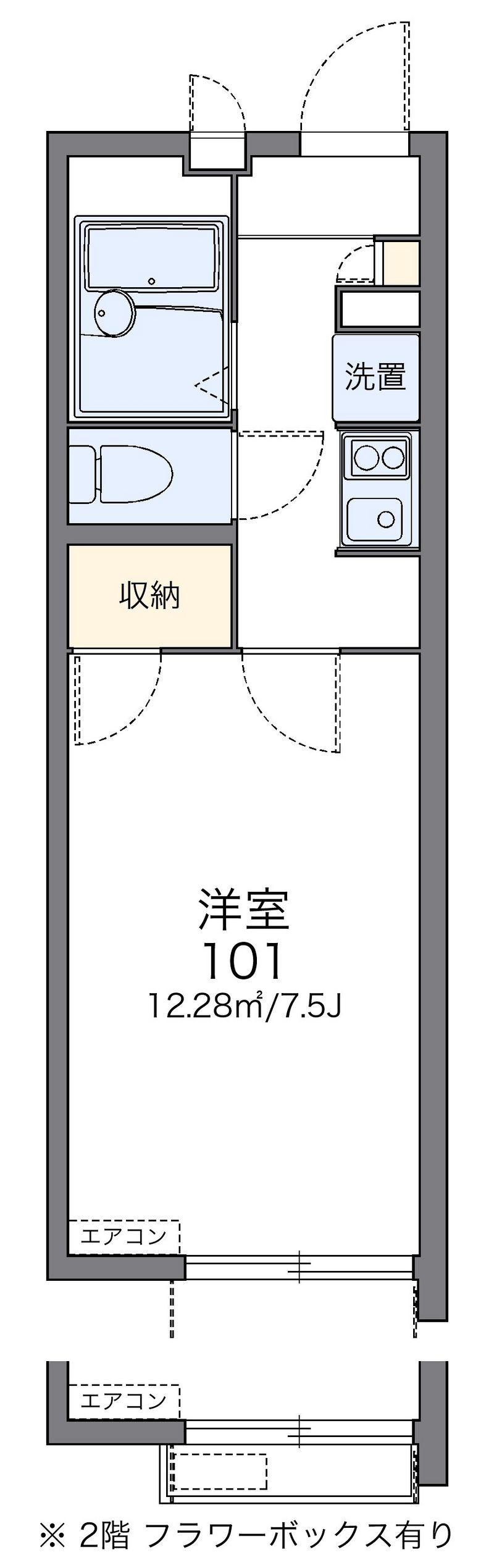 レオパレス近松Ⅱ 間取図