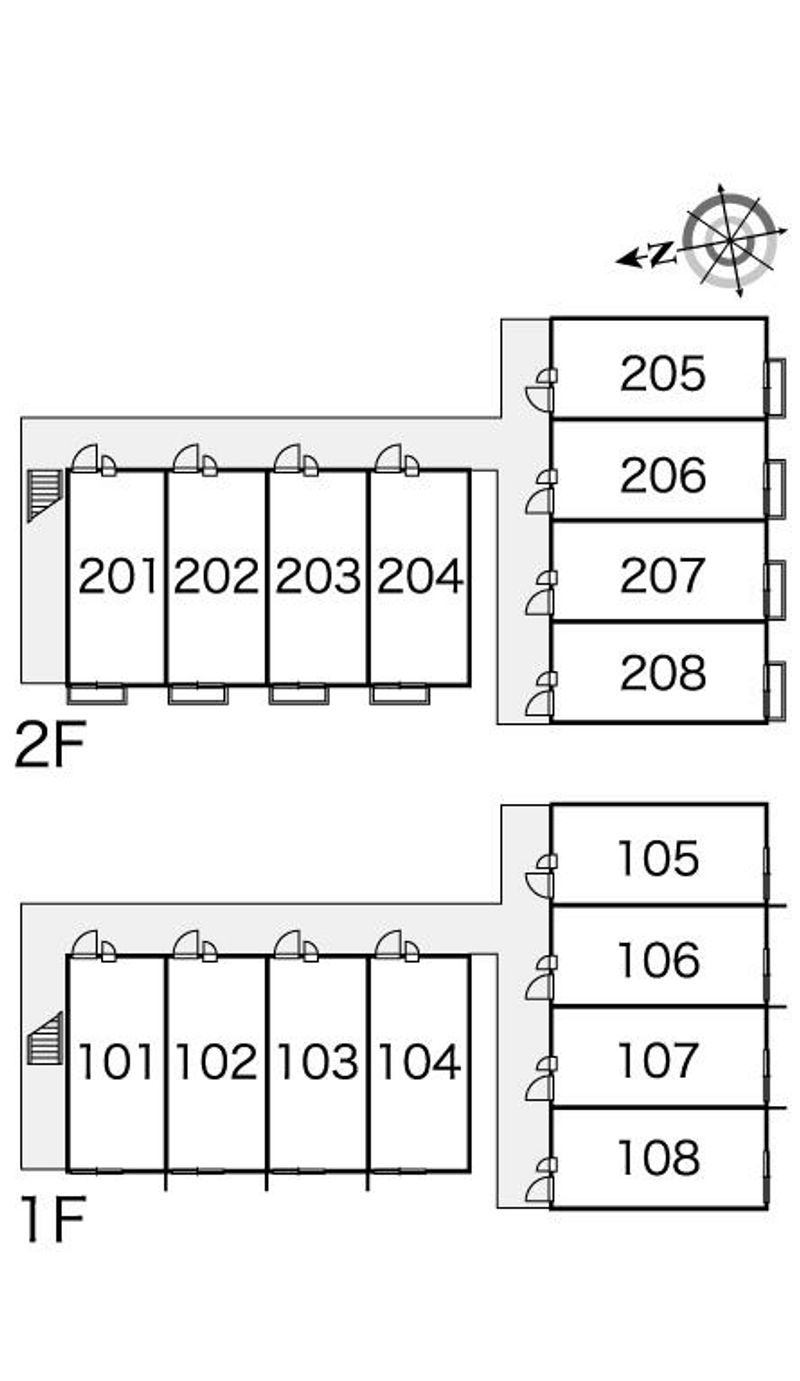 レオパレスプルメリア 間取り配置図