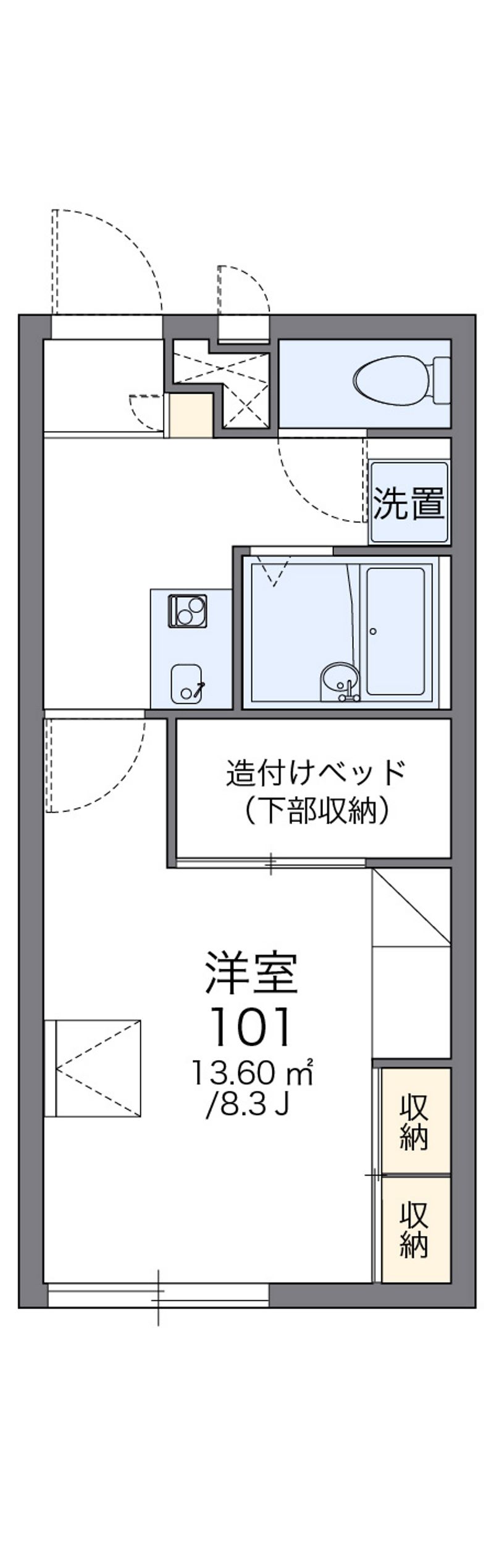 レオパレスＦｌａｔｓ　１’ｓｔ 間取図